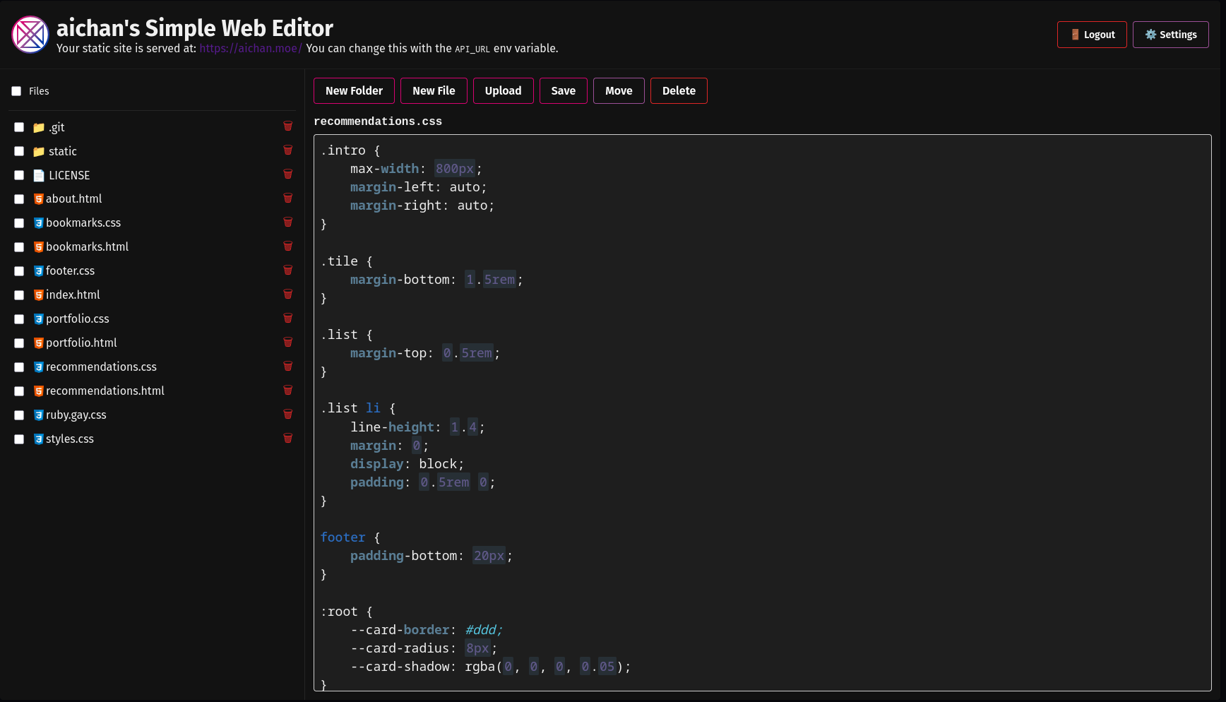 Simple Web Editor